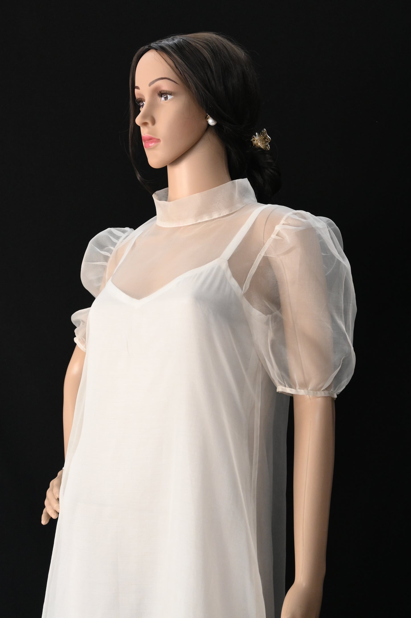 Women's sheer organza dress for wedding and special events