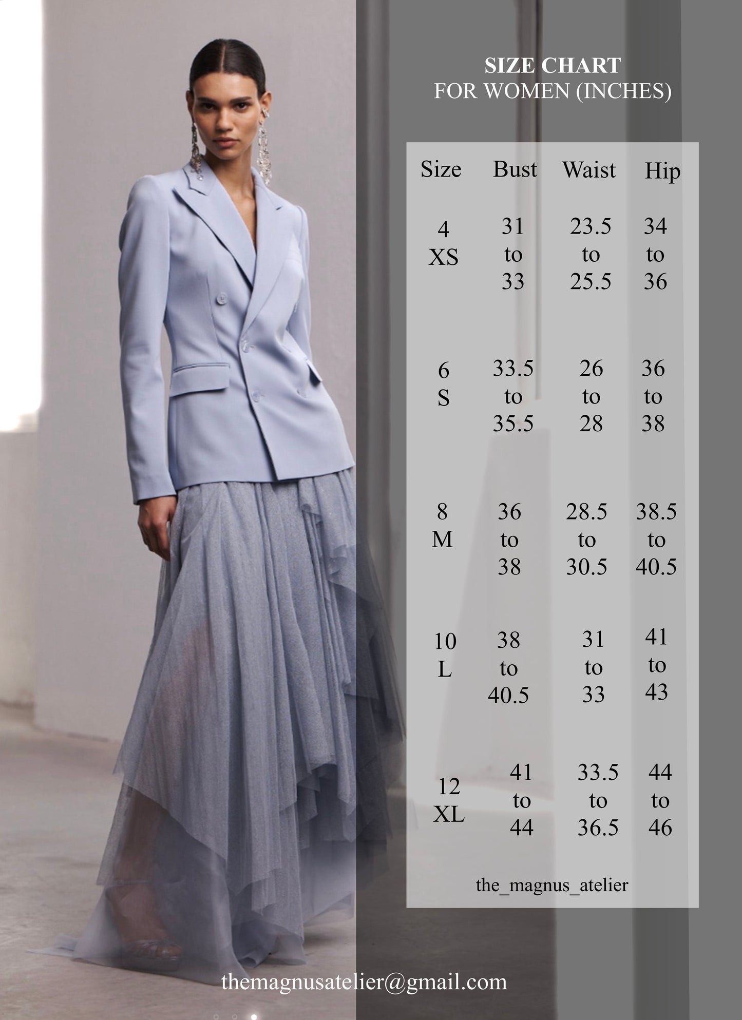 female size guide chart