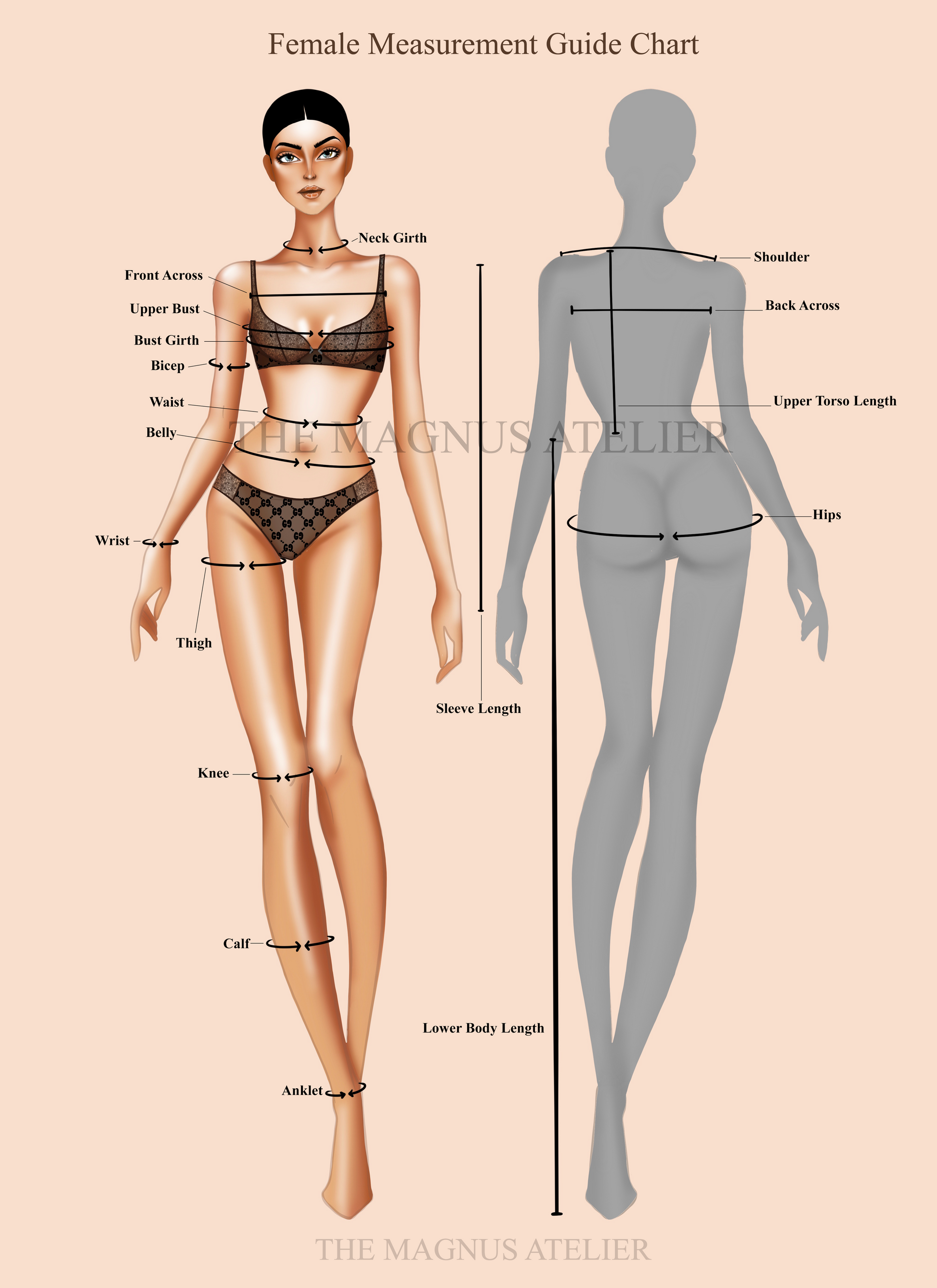 Female measurement guide chart