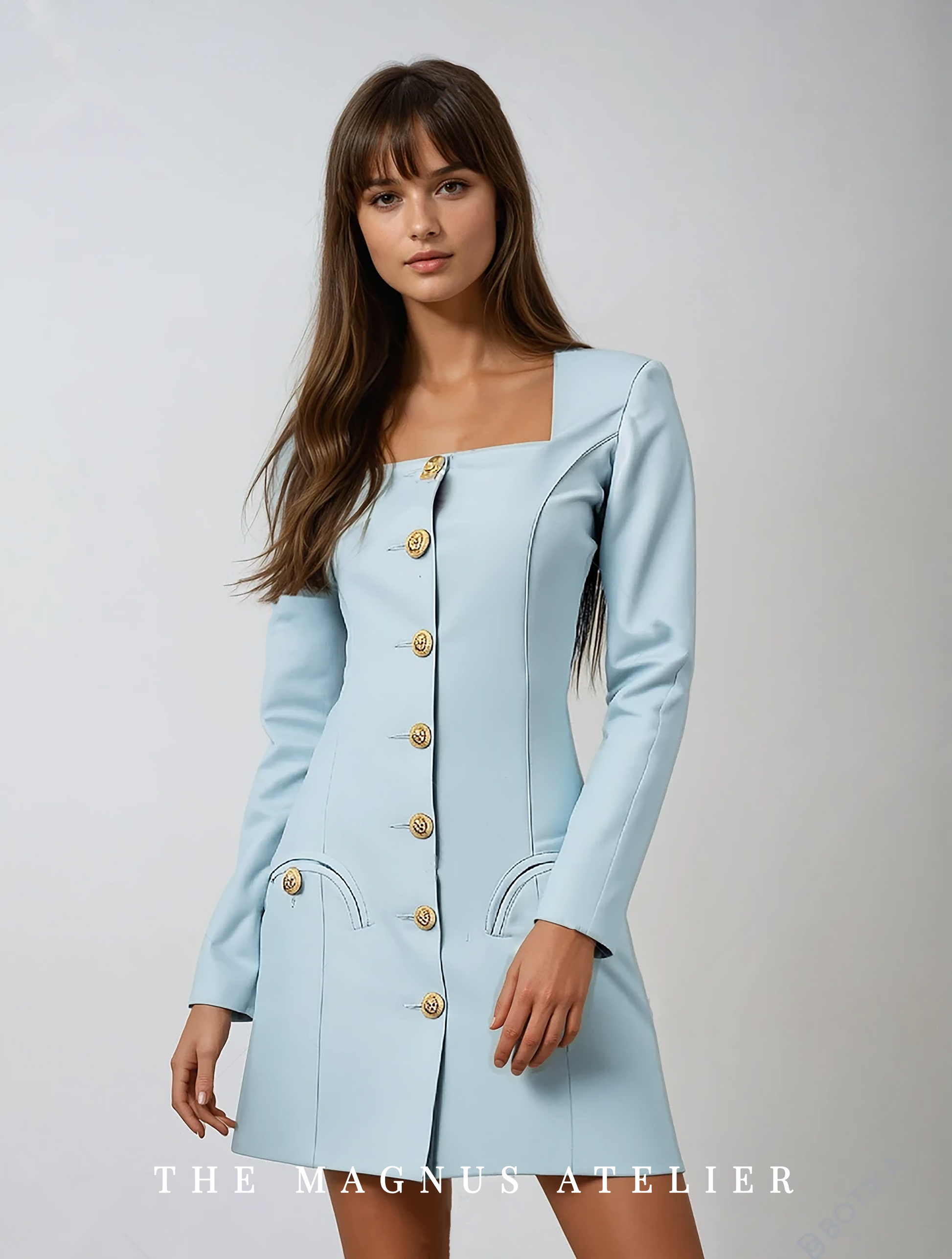 blue mini dress