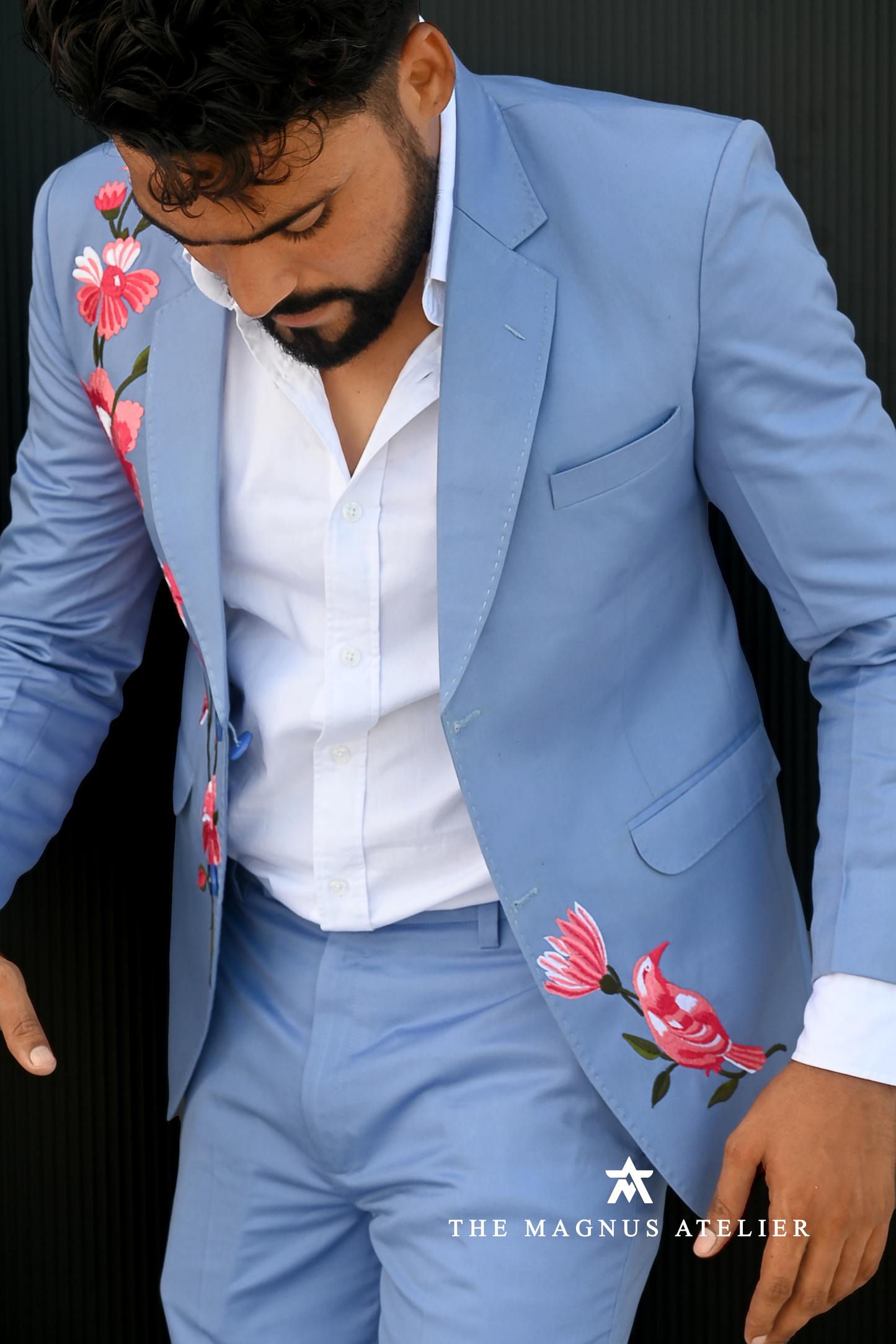 blue wedding suit for men 