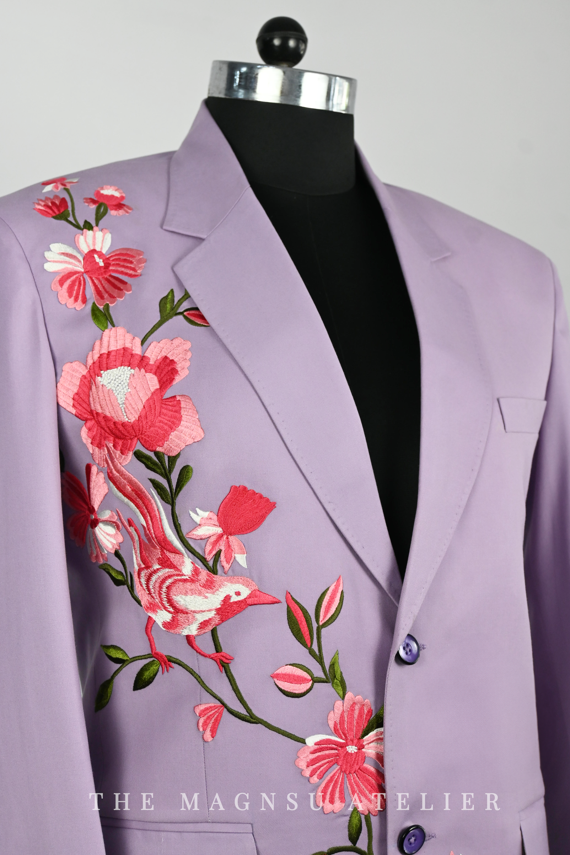 detailed embroidered suit design