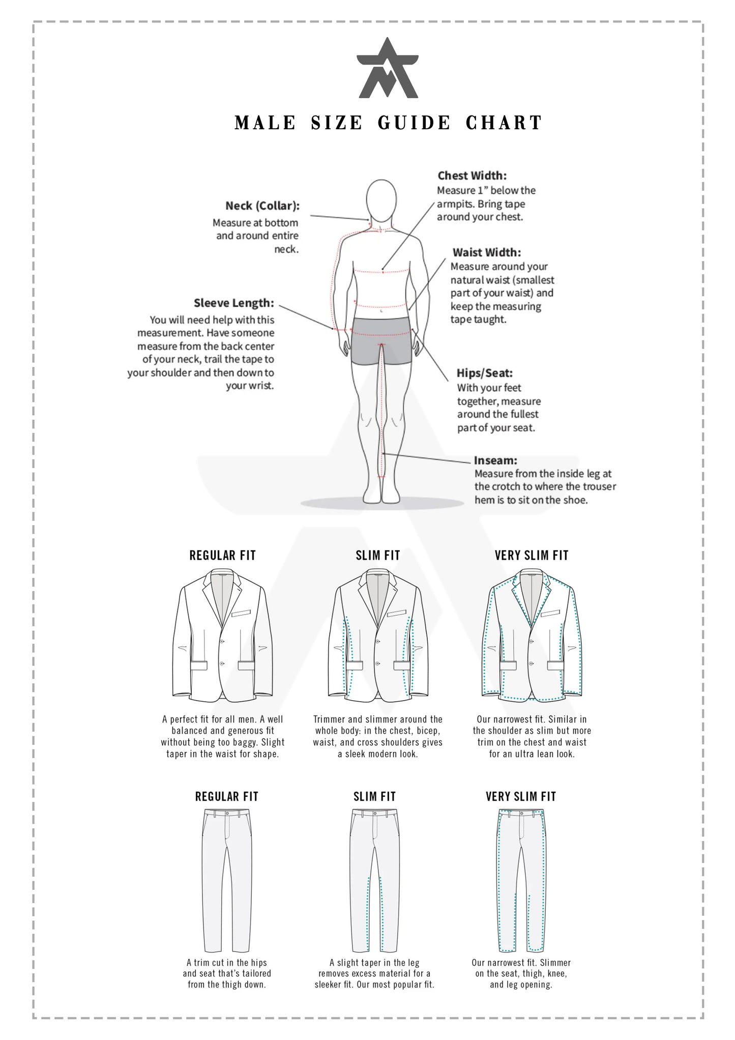 male size guide chart
